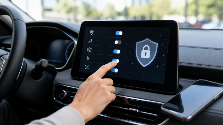 Datenschutzeinstellungen im vernetzten Auto als Titelbild zu Fahrzeugdaten